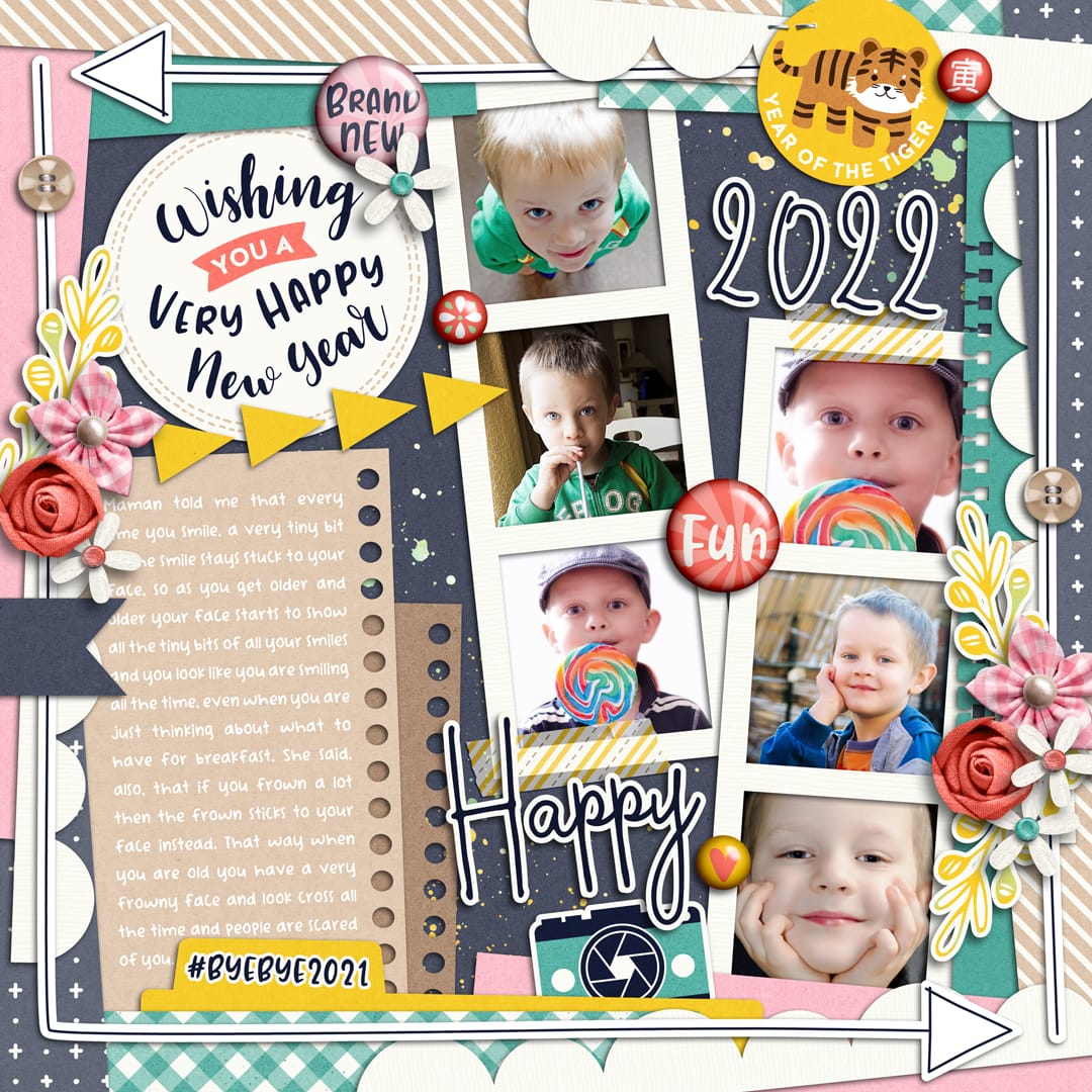 Layout Sample of New Year Greetings 2022