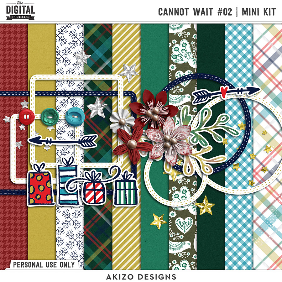 Cannot Wait 02 | Mini Kit by Akizo Designs | Digital Scrapbooking