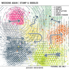 $1 Sale - Weekend Again | Stamp And Doodles - Alphas - Titled 28 | Templates