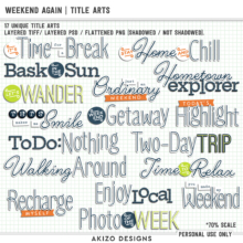 $1 Sale - Weekend Again | Title Arts -  Paper Play 08 | Templates