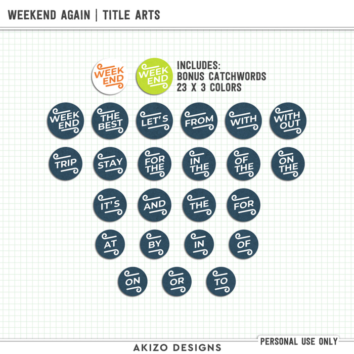 Weekend Again | Title Arts