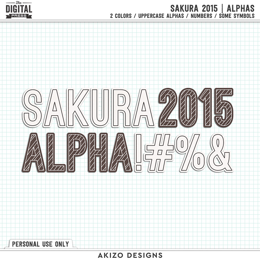 Sakura 2015 | Elements by Akizo Designs | Digital Scrapbooking