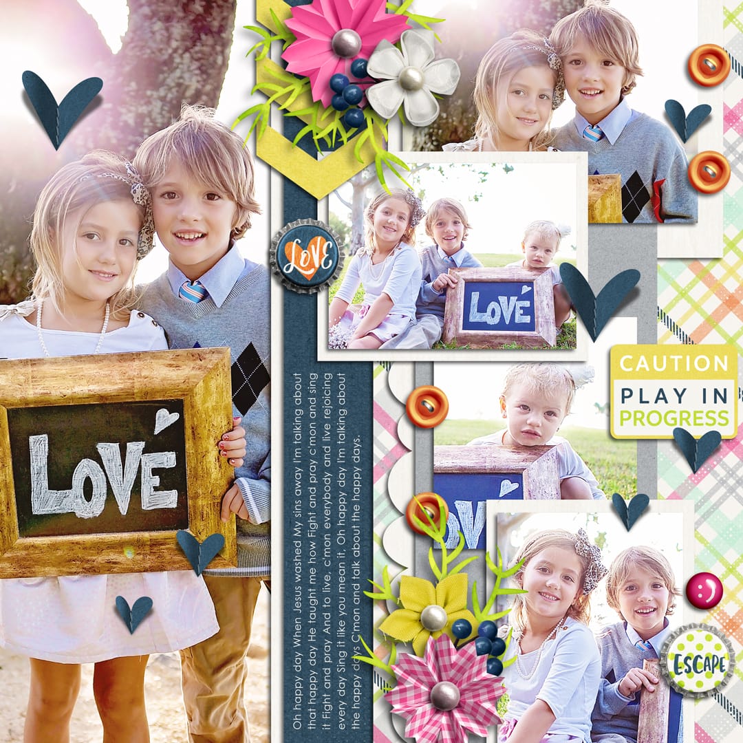 Layout Sample of Playing With Journal Cards 05 | Templates