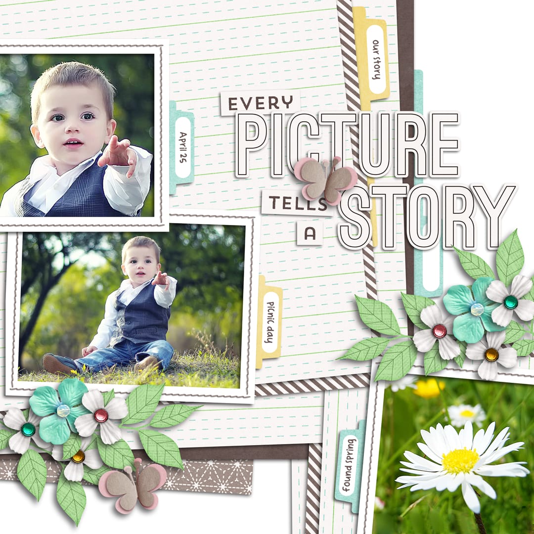 Layout Sample of Paper Play 03 | Templates | Digital Scrapbooking