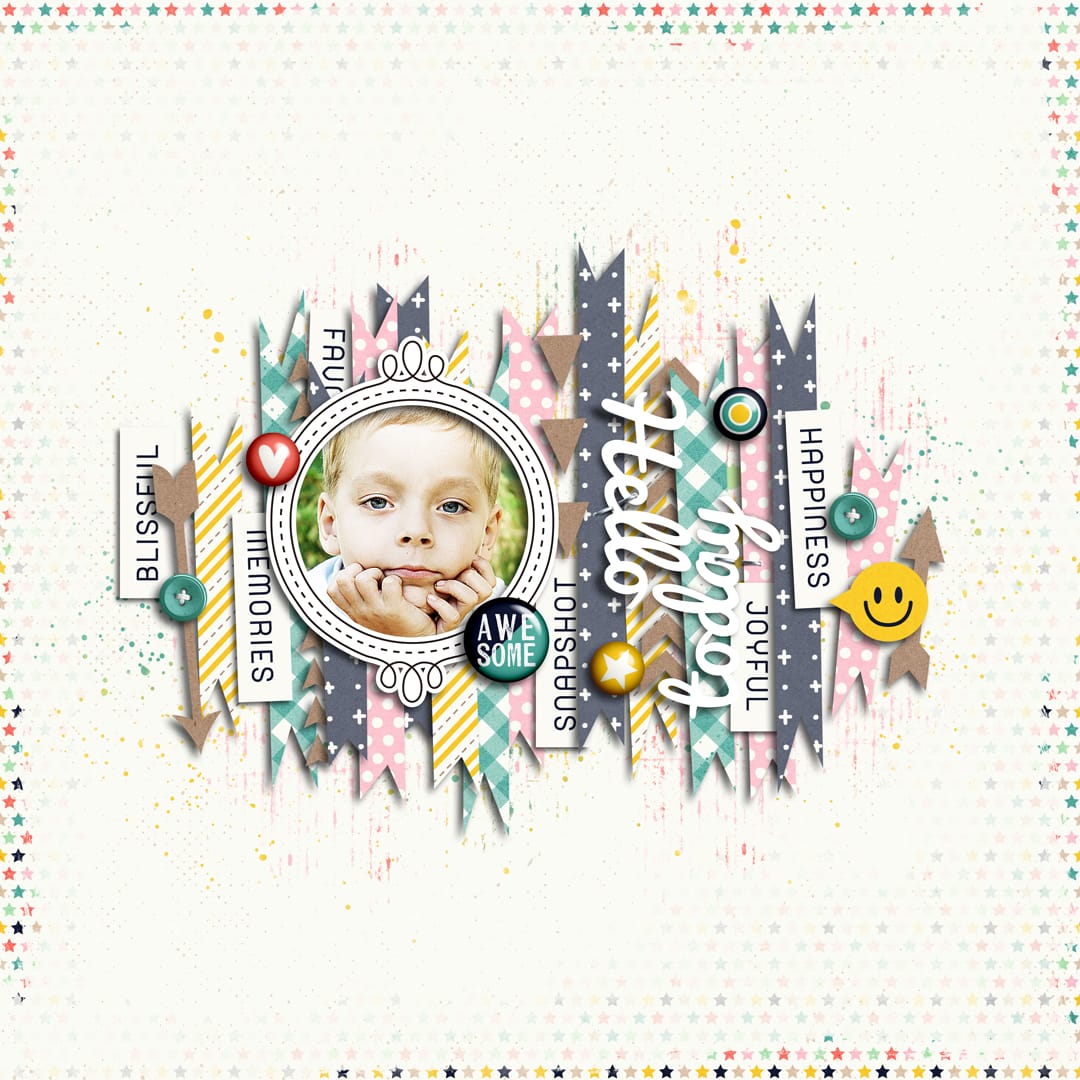 Layout Sample of Paper Play 03 | Templates | Digital Scrapbooking