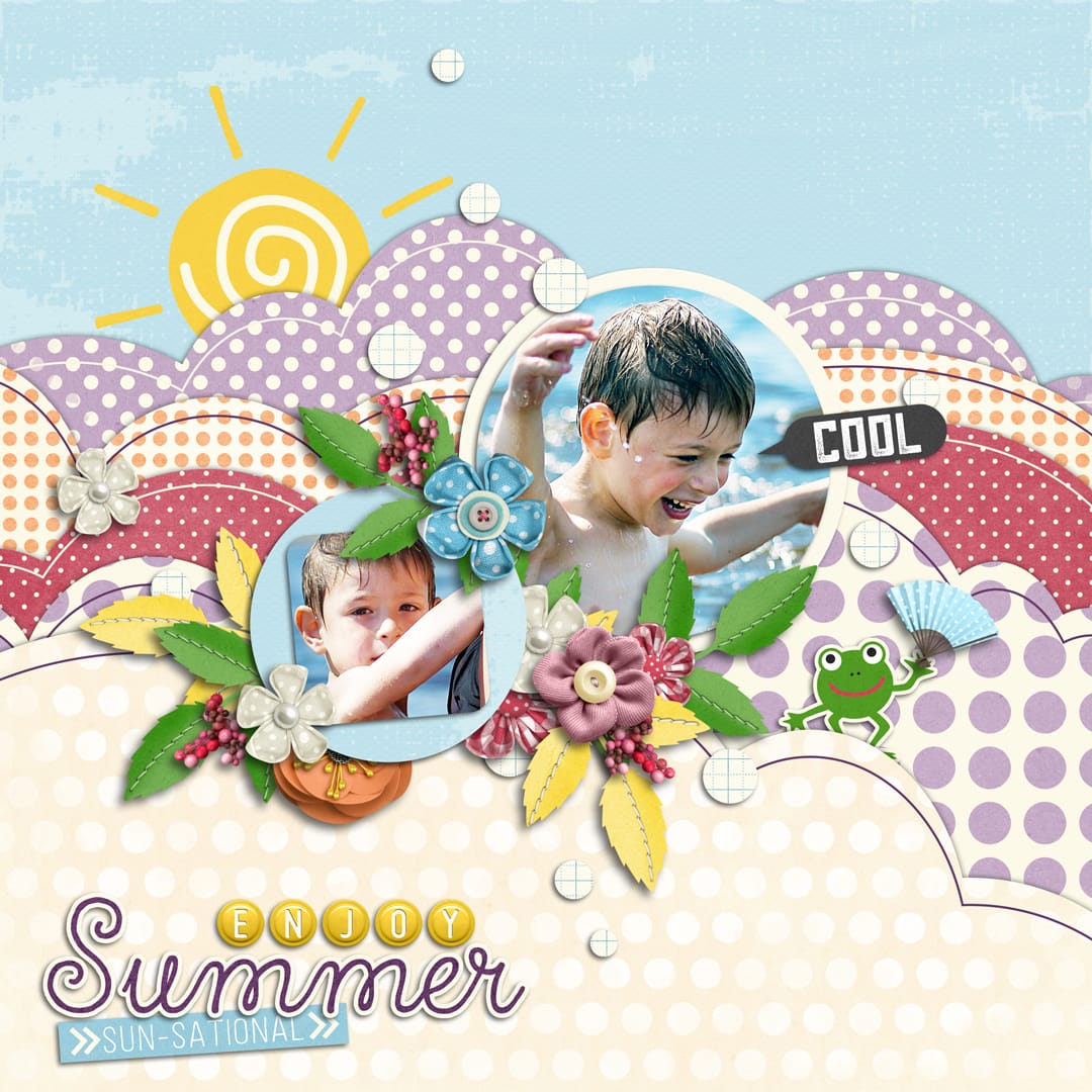 Layout Sample of Paper Play 09 | Templates | Digital Scrapbooking