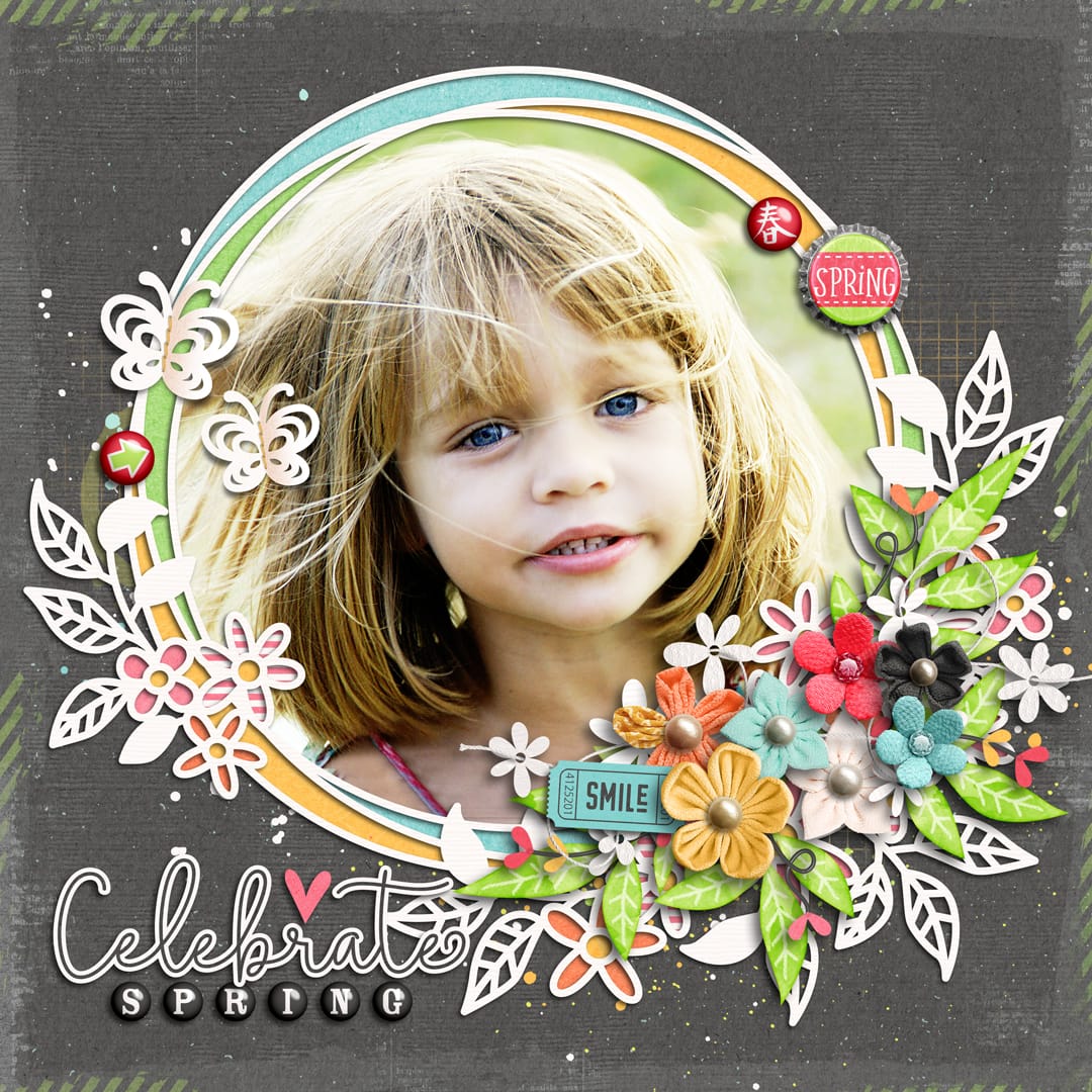 Layout Sample of Spring Leaves 04 | Templates