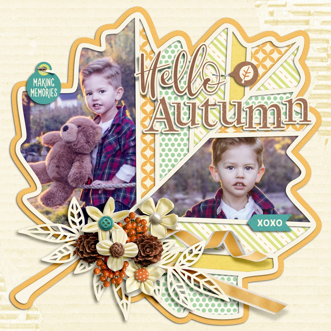 Layout Sample of Autumn Leaves 03 | Templates + Falling Into Autumn | Collection