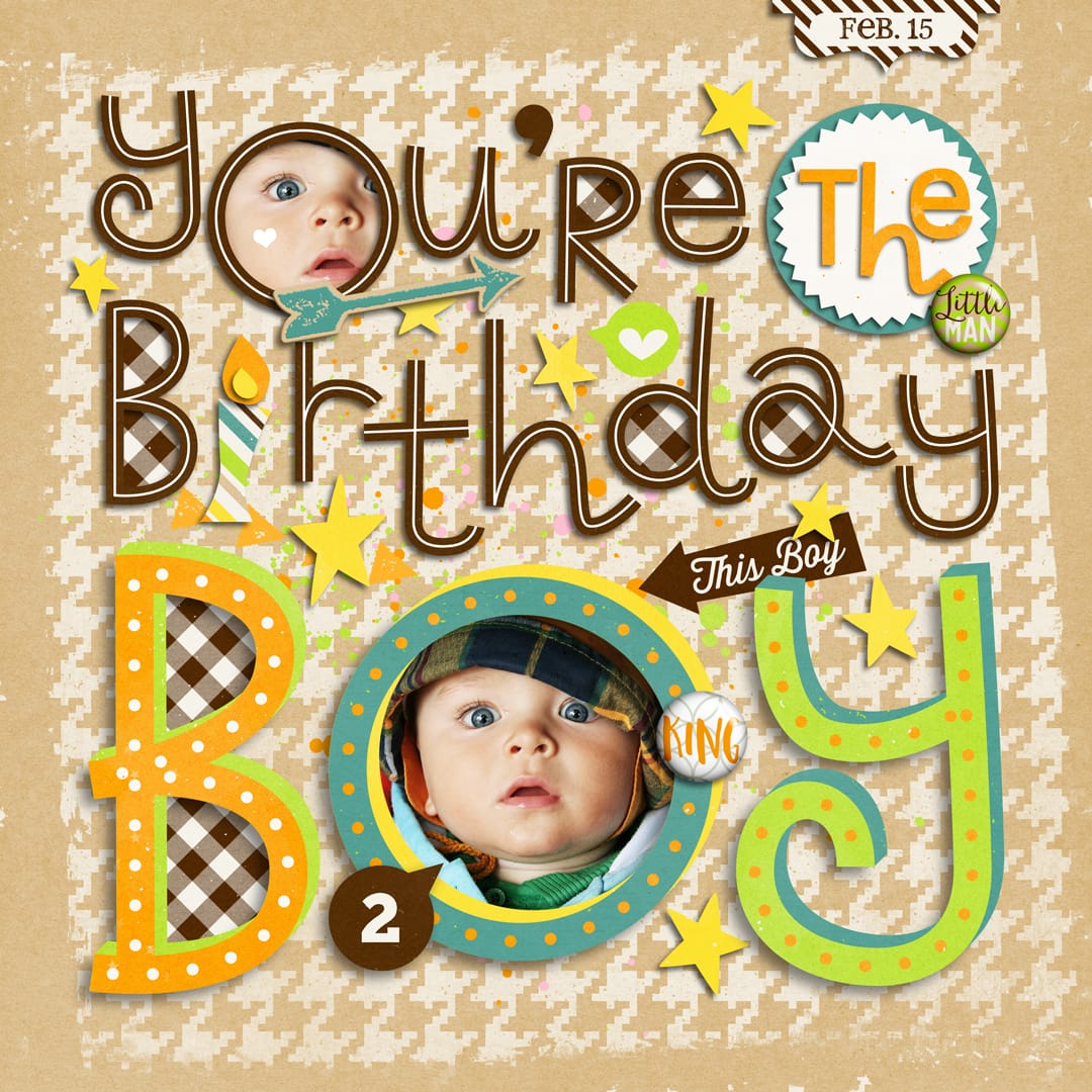 Layout Sample of Titled 17 | Templates + Boy With Glasses | Collection