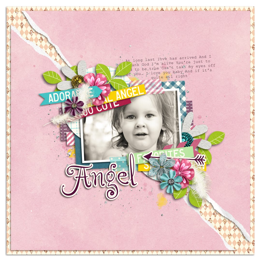 Layout Sample of Torn Paper Play 01 | Templates