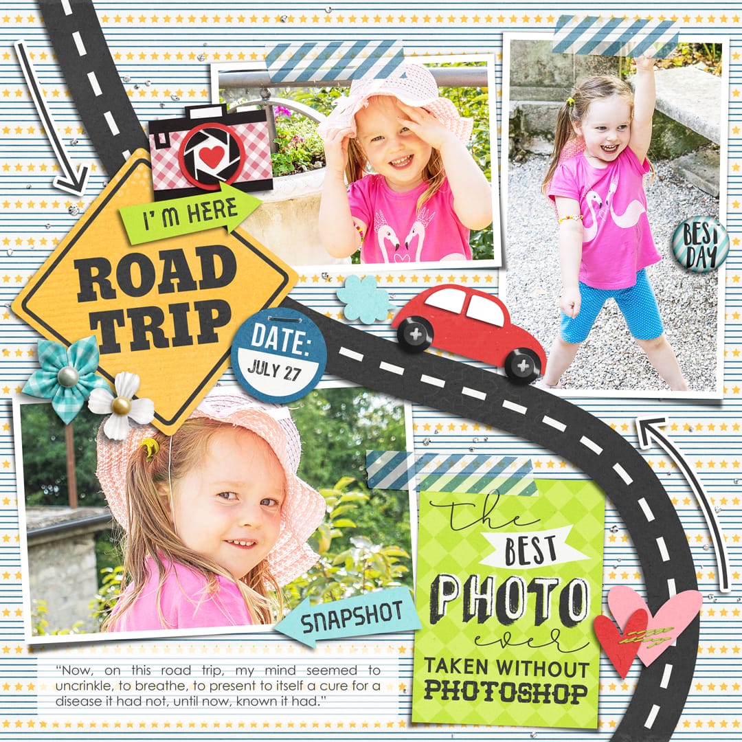 Layout Sample of Photo Of The Day | Journal Cards