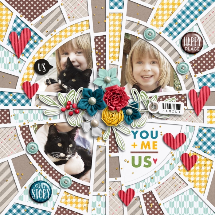 You + Me = Us | Collection, Crazy Squares 02 | Templates
