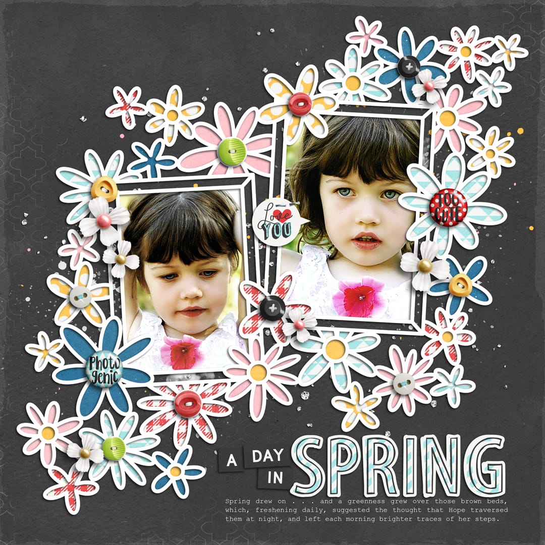 Layout Sample of Spring Leaves 03 | Templates