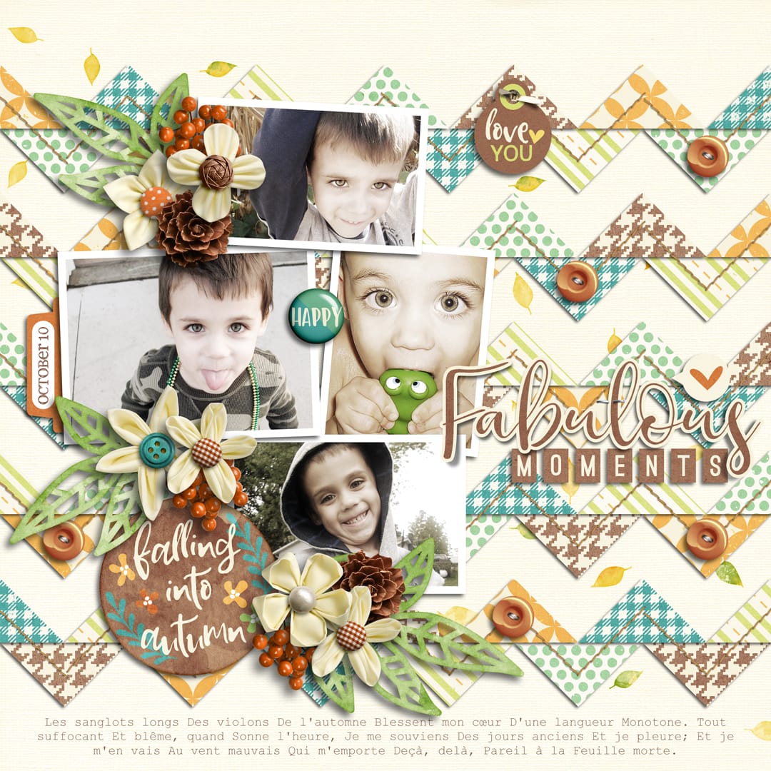 Layout Sample of Falling Into Autumn | Quickpages
