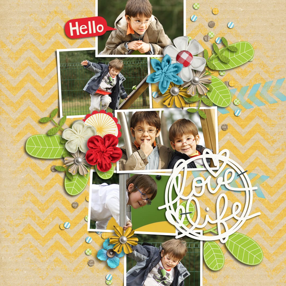 Layout Sample of Ordinary Day | Quickpages by Akizo Designs (digital scrapbooking)