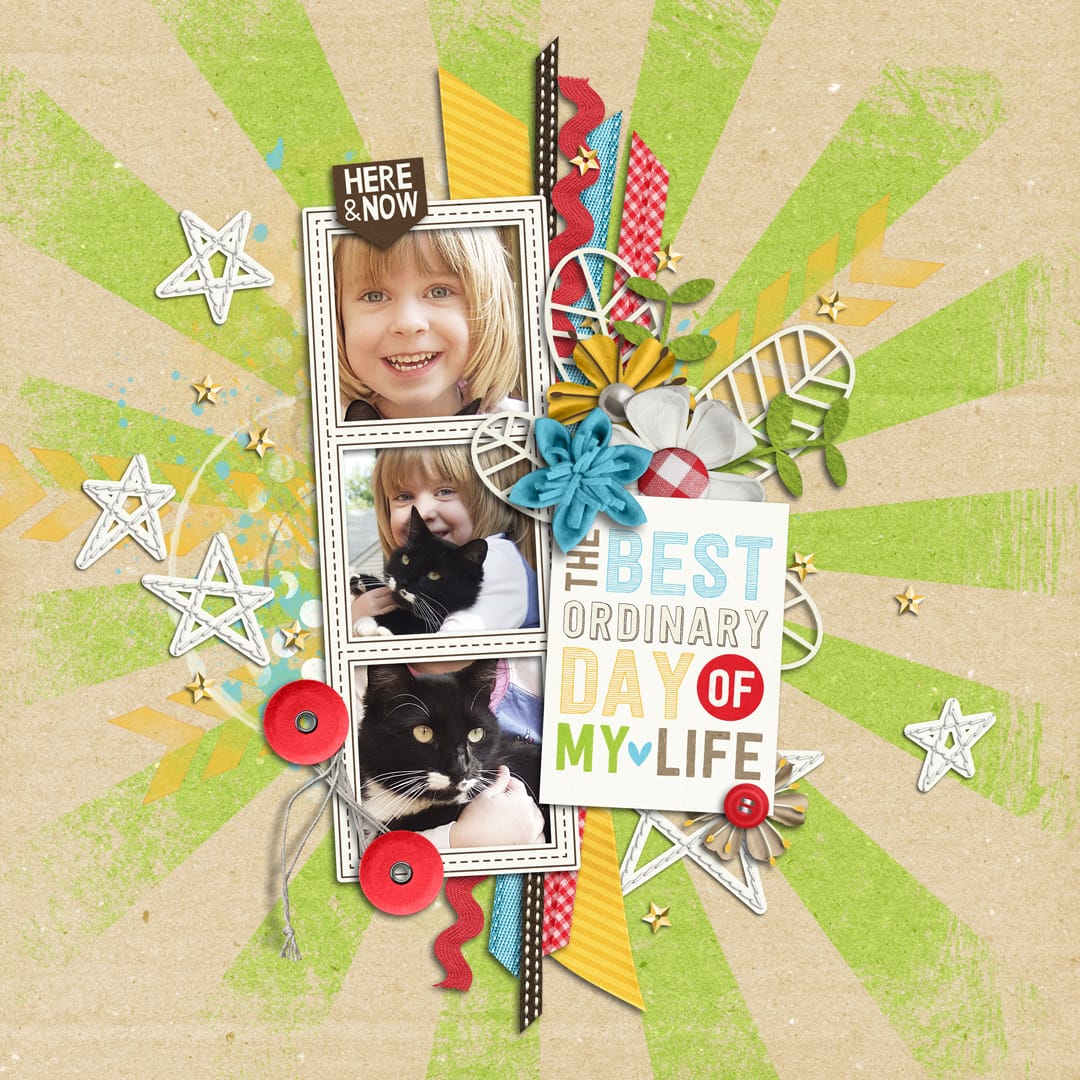 Layout Sample of Ordinary Day | Quickpages by Akizo Designs (digital scrapbooking)
