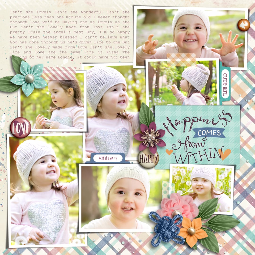 Layout Sample of Be Happy And Smile | Wordbits