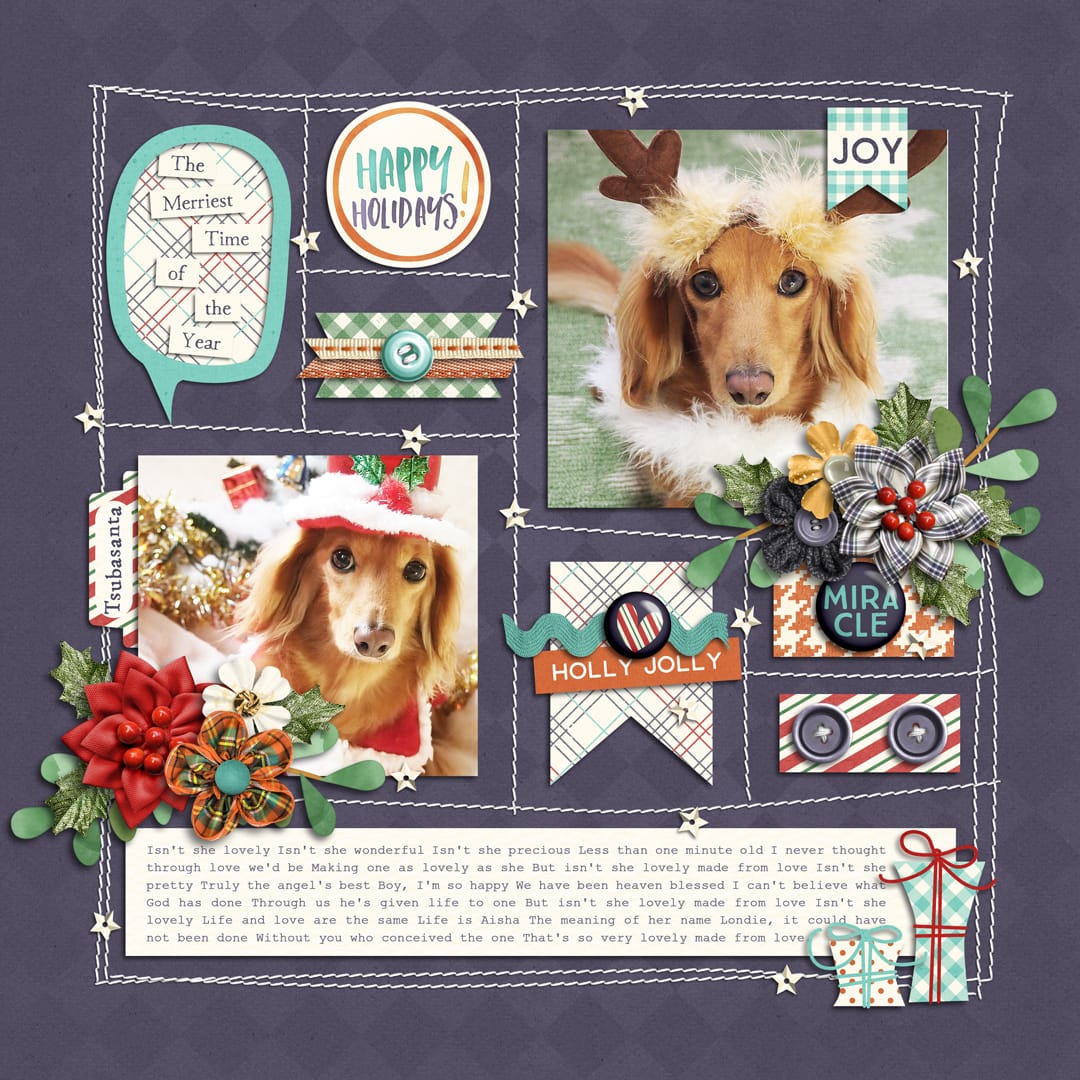 Layout Sample of The Merriest Christmas | Quickpages