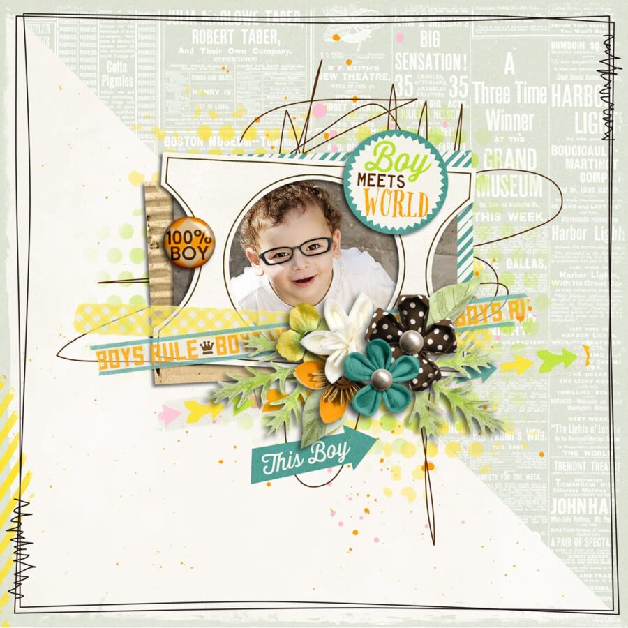 Boy With Glasses | Collection, Paper Play 34 | Templates