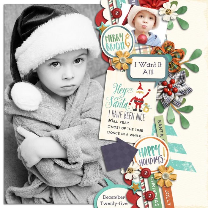 The Merriest Christmas | Collection, Playing With Journal Cards 02 | Templates