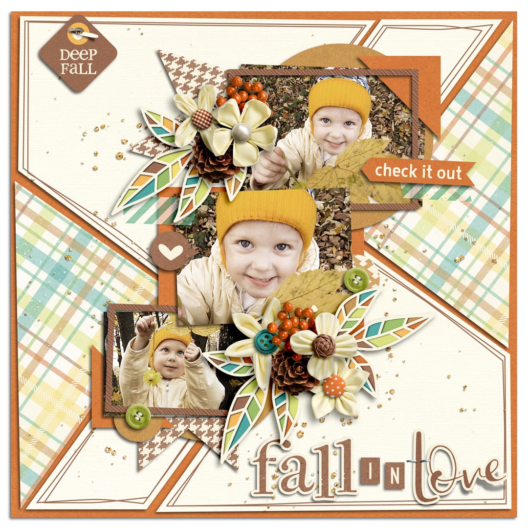 Layout Sample of Falling Into Autumn | Collection by Akizo Designs