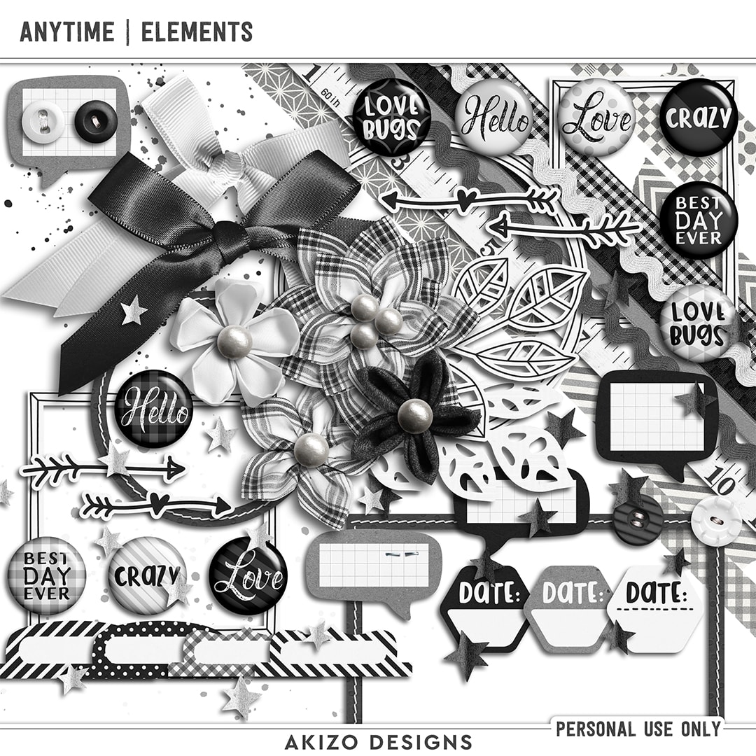 Anytime | Elements by Akizo Designs | Digital Scrapbooking