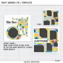 New - for Cat, Kitty lovers - Crazy Squares 10 | Templates