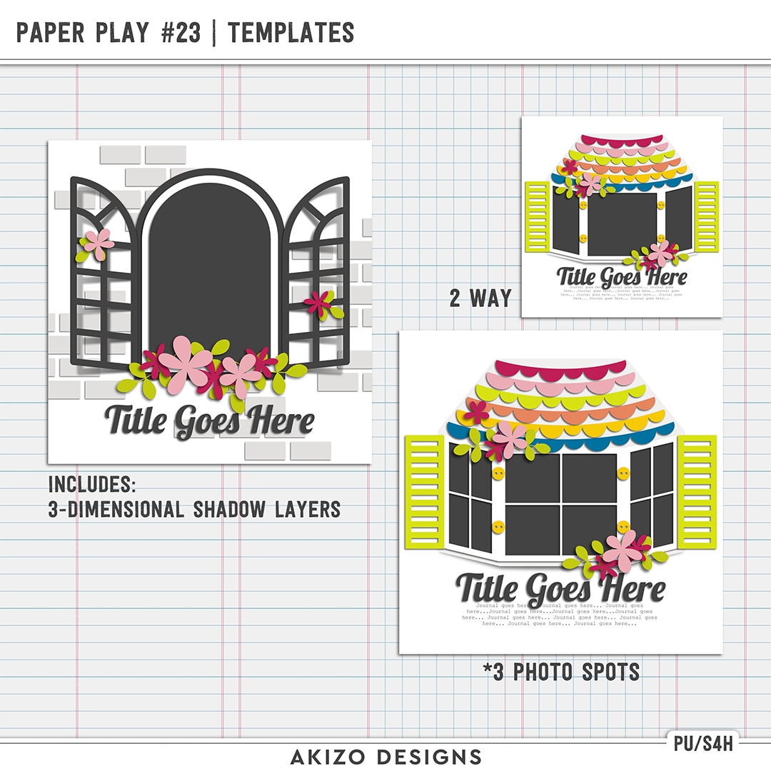 Paper Play 23 | Templates by Akizo Designs