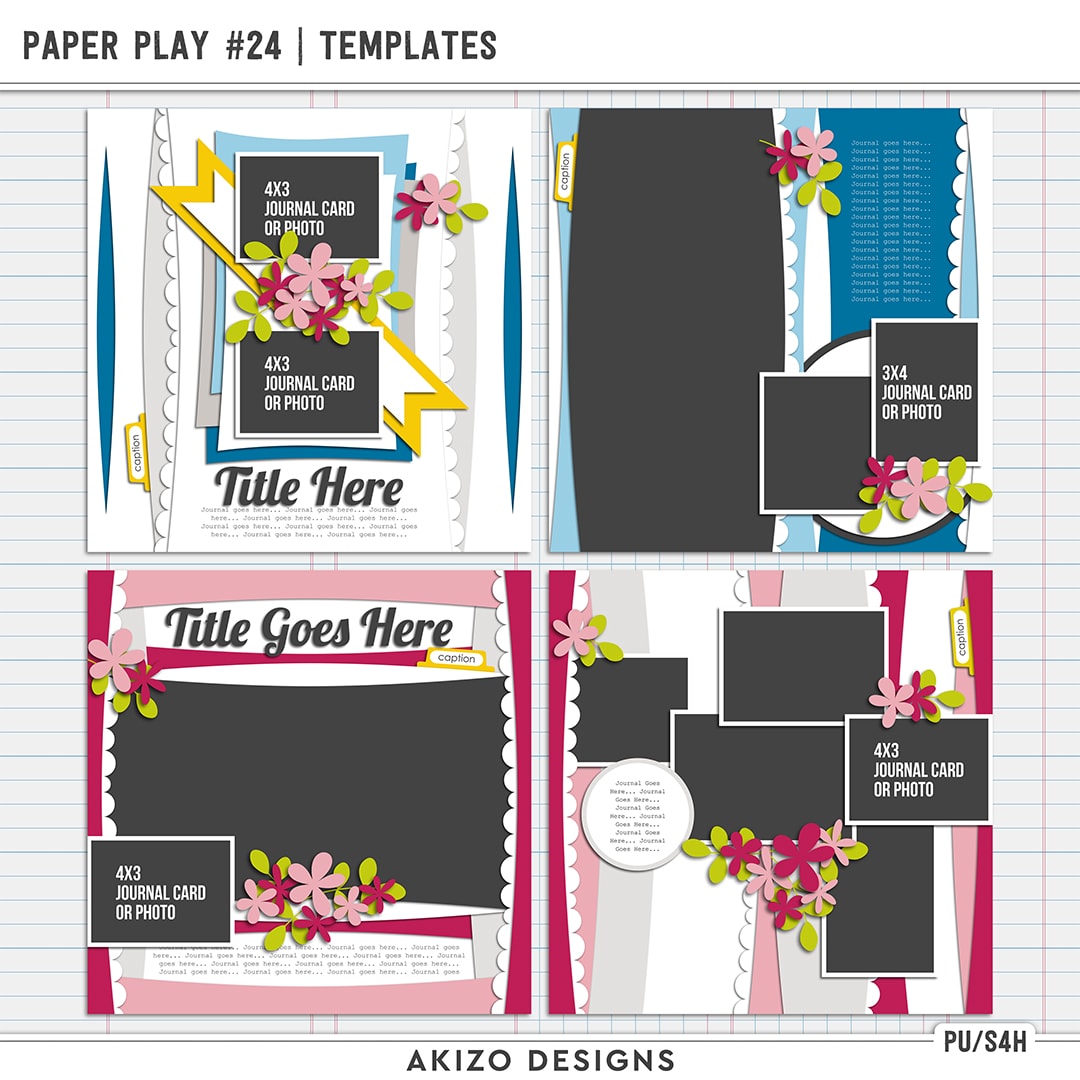 Paper Play 24 | Templates by Akizo Designs