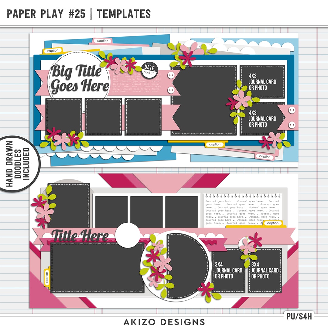 Paper Play 25 | Templates by Akizo Designs