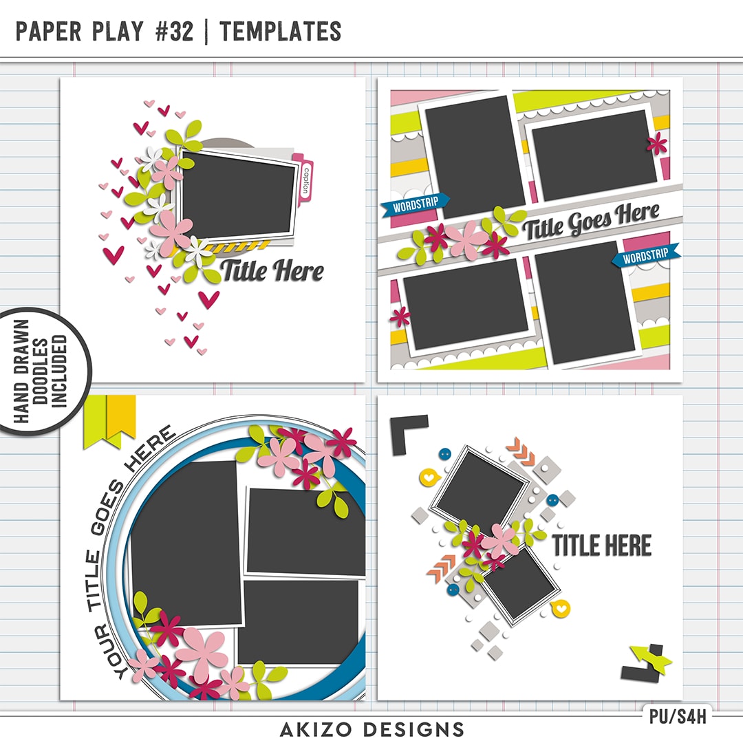 Paper Play 32 | Templates by Akizo Designs