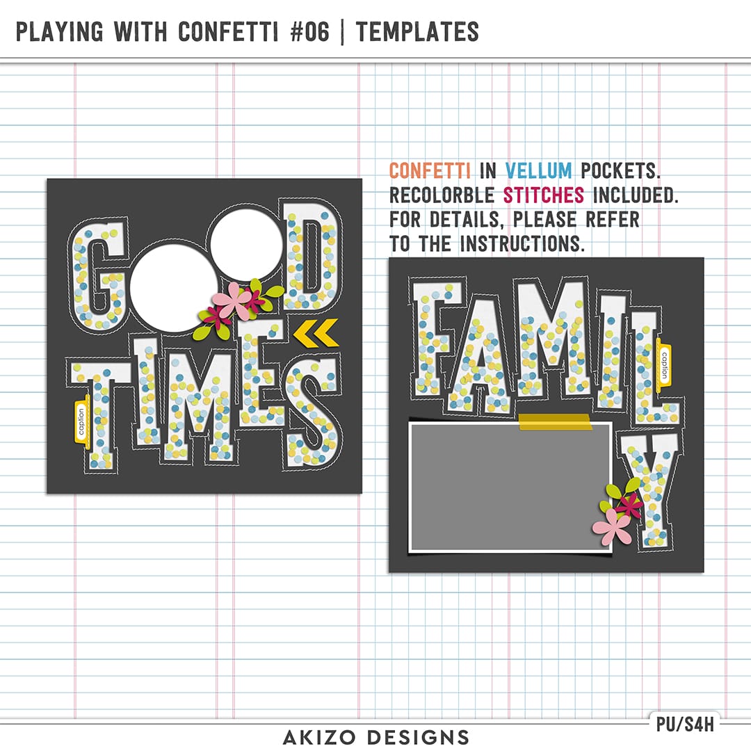 Playing With Confetti 06 | Templates by Akizo Designs