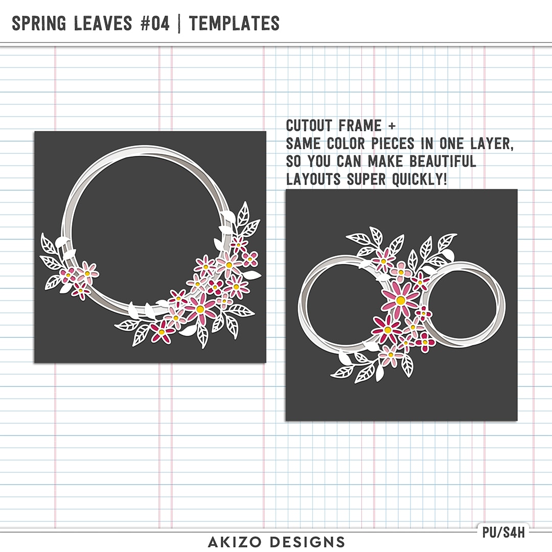 Spring Leaves 04 | Templates by Akizo Designs