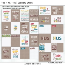 $1 Sale - You + Me = Us | Journal Cards - Title Arts - Playing With Confetti 02 | Templates