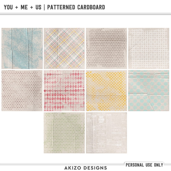 You + Me = Us | Patterned Cardboard