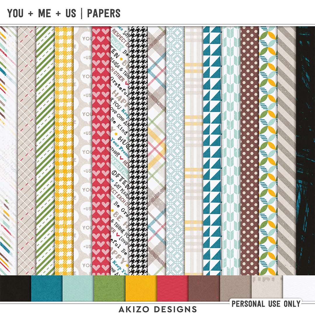 You + Me = Us | Papers by Akizo Designs