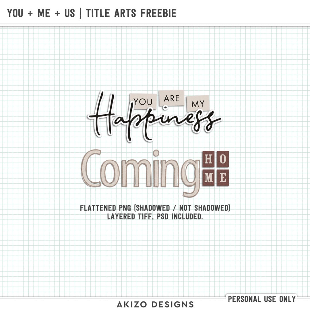 You + Me = Us | Title Arts Freebie