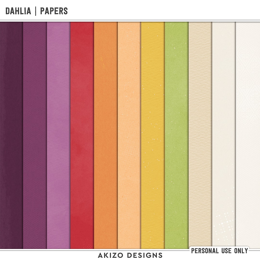 Dahlia | Papers by Akizo Designs | Digital Scrapbooking