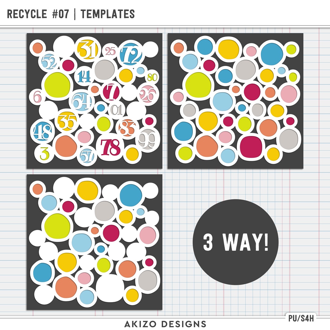 Recycle 07 | Templates by Akizo Designs | Digital Scrapbooking