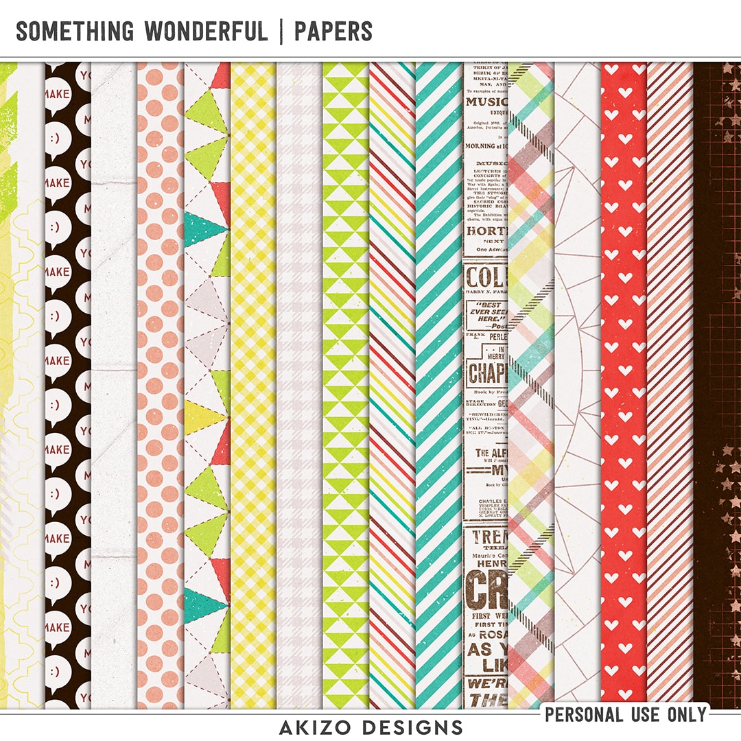 Something Wonderful | Kit by Akizo Designs | Digital Scrapbooking