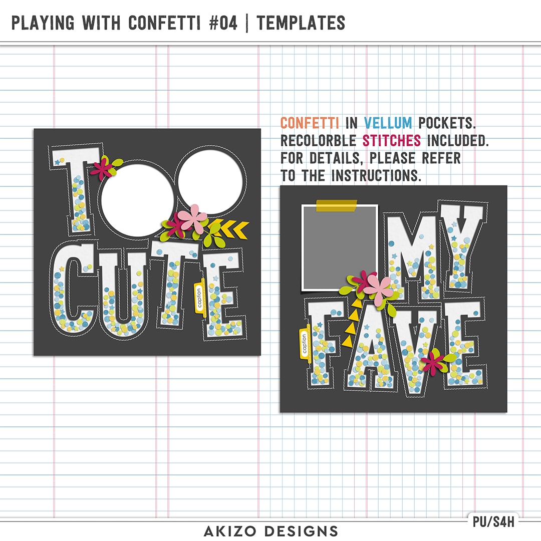 Playing With Confetti 04 | Templates by Akizo Designs