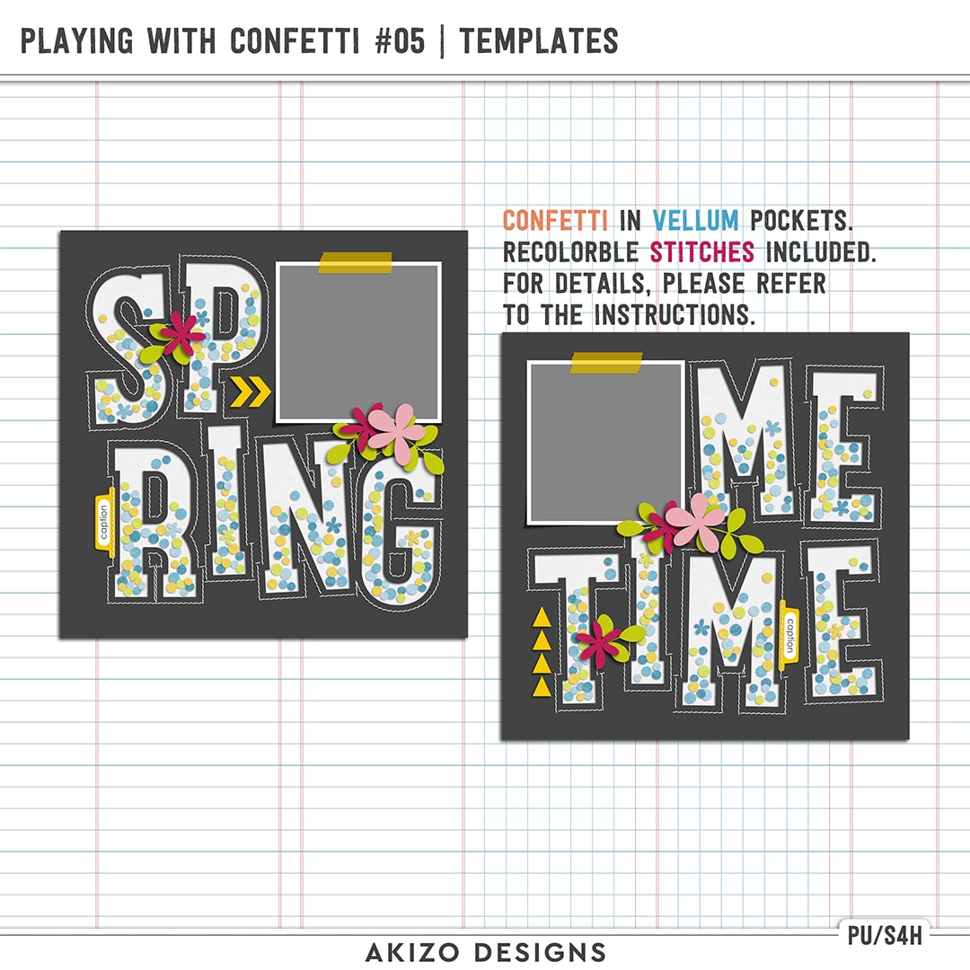 Playing With Confetti 05 | Templates by Akizo Designs
