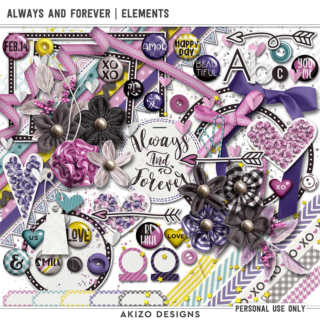 Always And Forever | Kit by Akizo Designs | Digital Scrapbooking