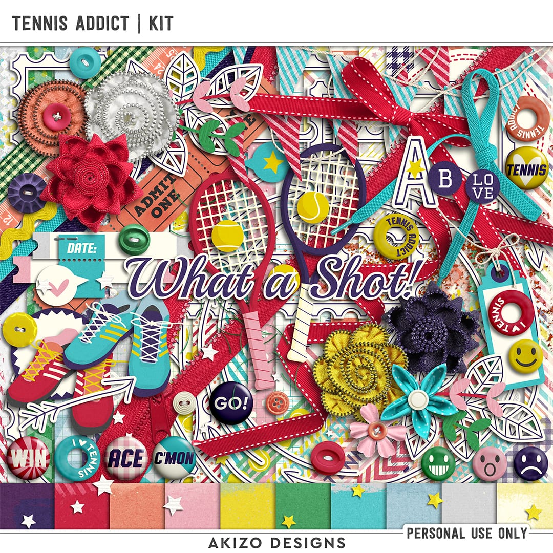 Tennis Addict | Kit by Akizo Designs