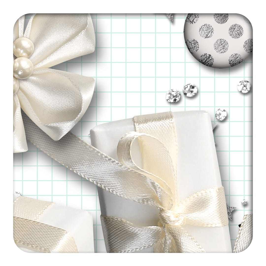Happy Holidays | White Elements by Akizo Designs | Digital Scrapbooking