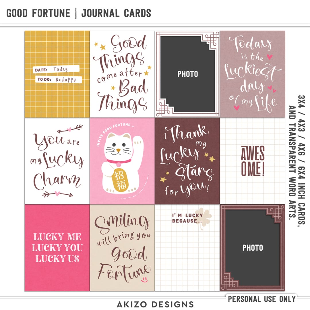 Good Fortune | Journal Cards