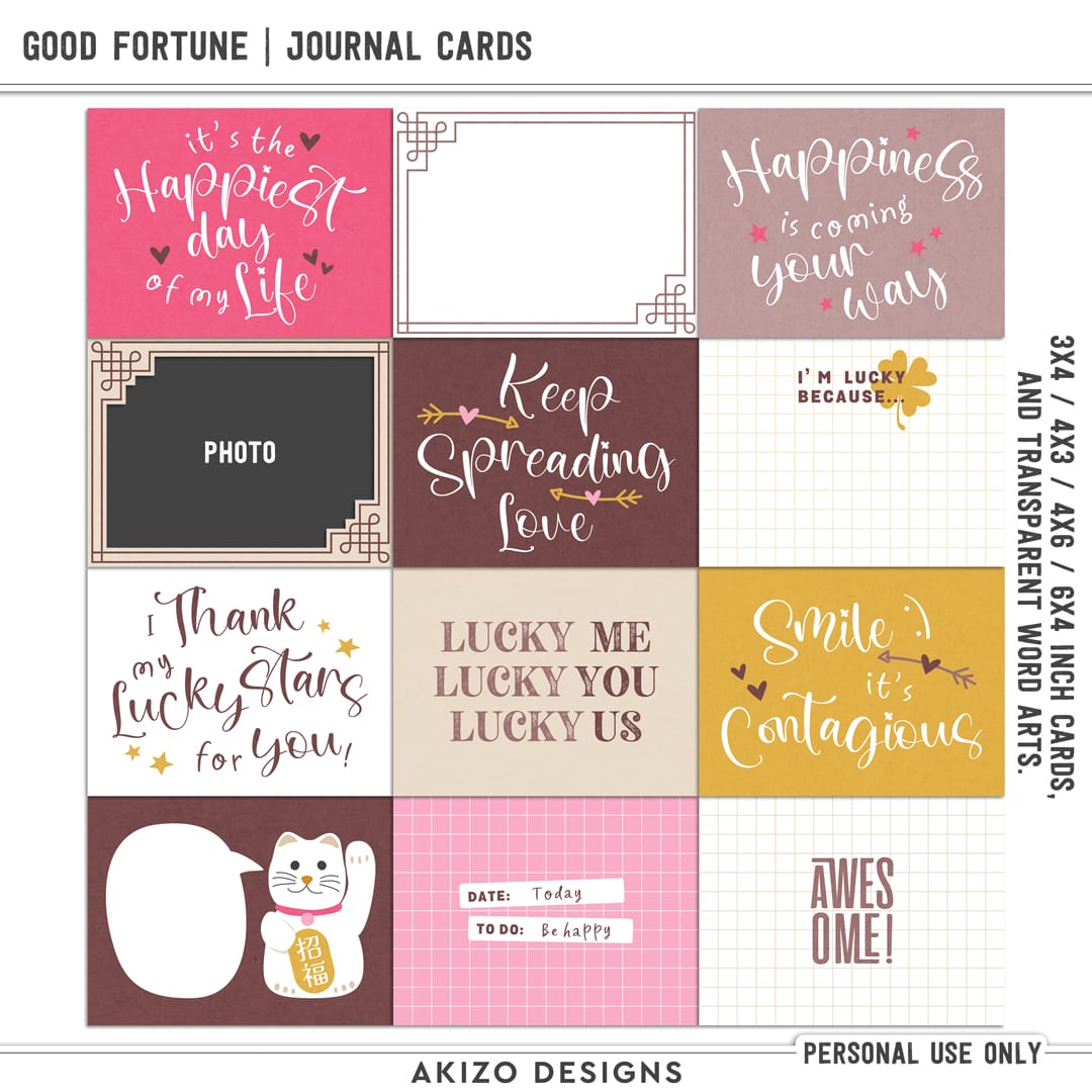 Good Fortune | Journal Cards