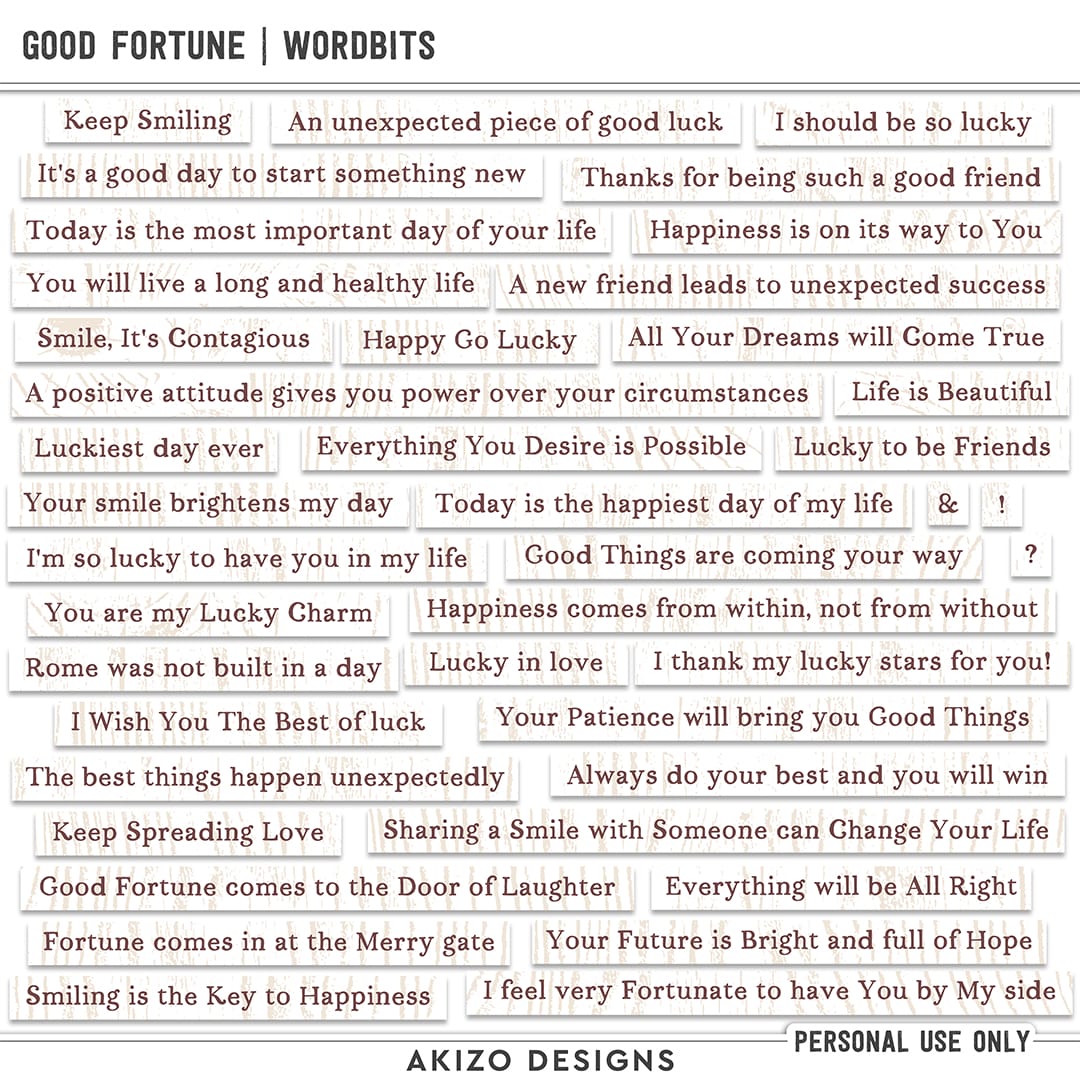Good Fortune | Wordbits