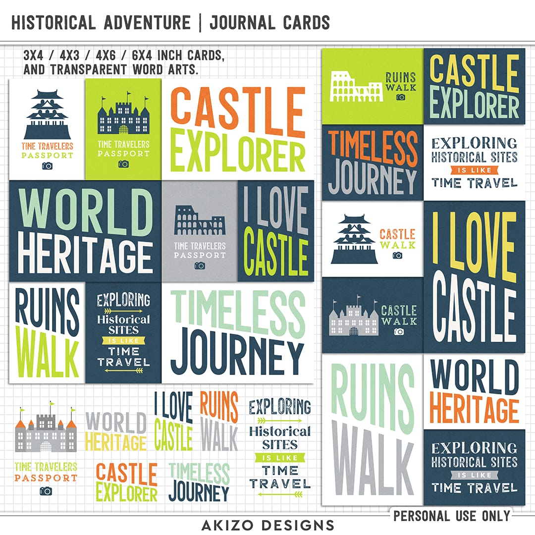 Historical Adventure | Journal Cards (included in Kit)