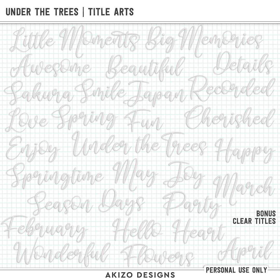 akizo_UnderTheTrees_tadv1_ig Under The Trees | Title Arts